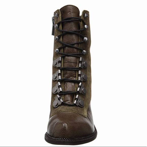 NWOB | Luxury Rebel Mara Heel Lace-up Combat Boot - Picture 2 of 5